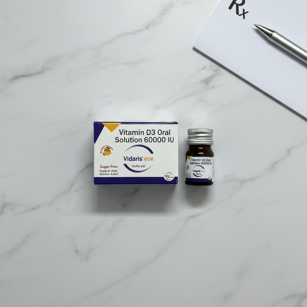 Vidaris Vitamin D3 (Cholecalciferol) 60000 IU Oral Solution