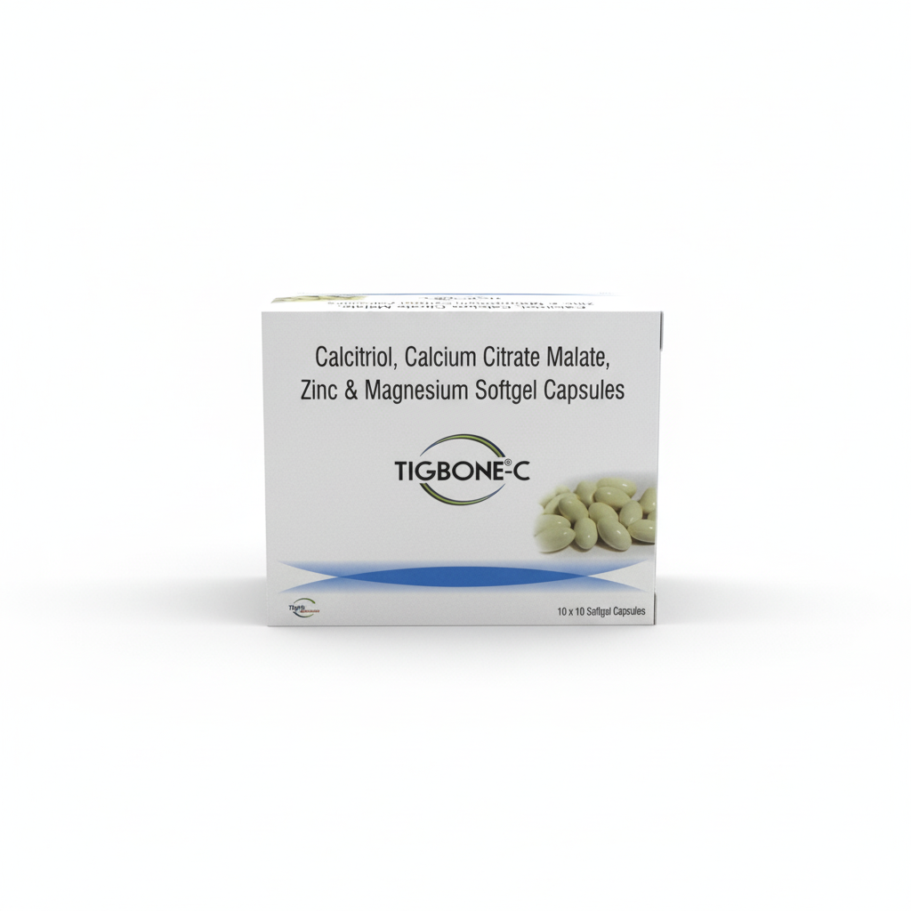 Tigbone-C Calcitriol, Calcium Citrate Malate, Zinc & Magnesium Softgel Capsules