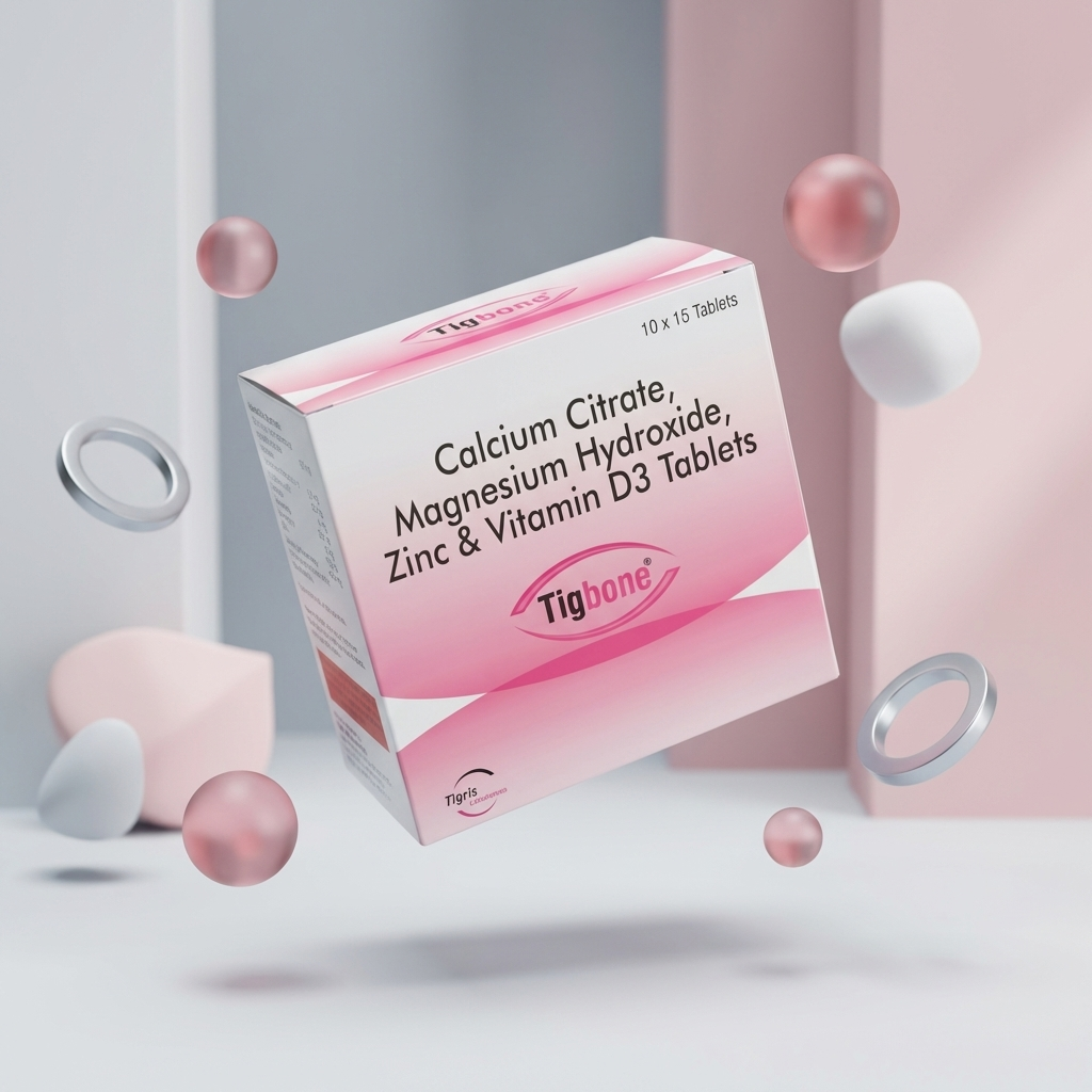 Tigbone Calcium Citrate, Magnesium, Zinc & Vitamin D3 Tablets
