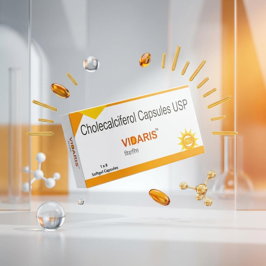 Vidaris Cholecalciferol (Vitamin D3) 60000 IU Softgel Capsules